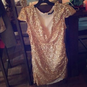 Never been worn Gold Sequin Dress